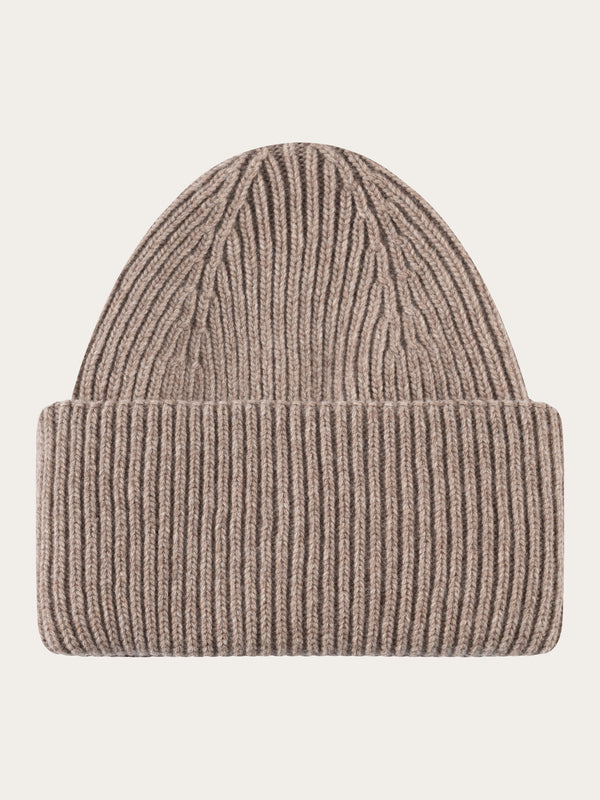 KnowledgeCotton Apparel - UNI Big rib beanie Hats 1336 Kelp melange