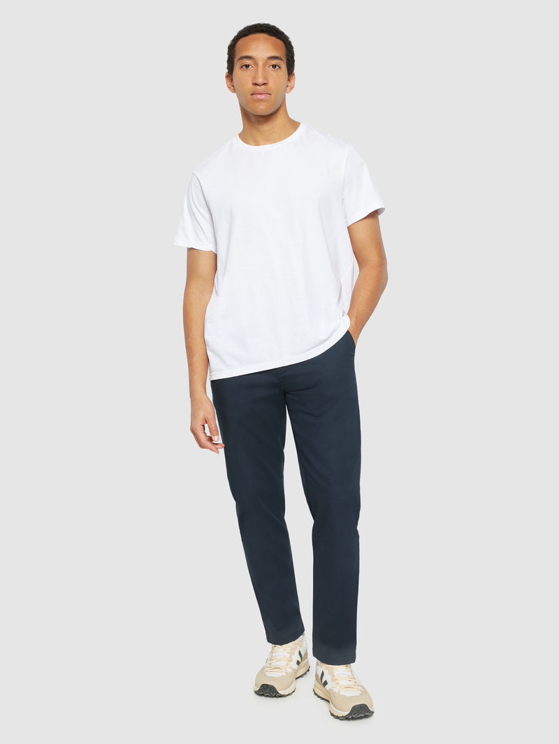 KnowledgeCotton Apparel - MEN CHUCK regular canvas pants - GOTS/Vegan Pants 1001 Total Eclipse