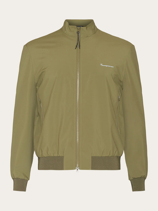 KnowledgeCotton Apparel - MEN NORDENVIND™ Light shell bomber jacket - GRS/Vegan Jackets 1068 Burned Olive