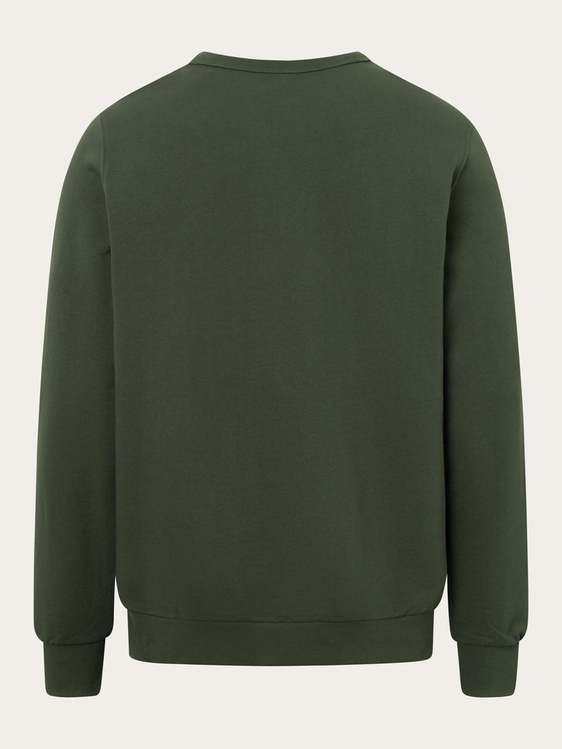 KnowledgeCotton Apparel - MEN Basic badge sweat Sweats 1090 Forrest Night