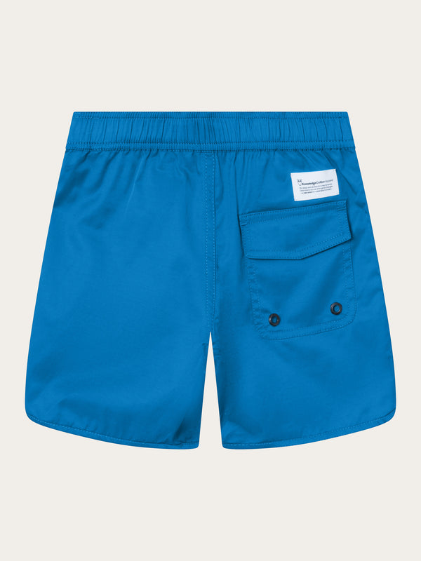 KnowledgeCotton Apparel - YOUNG Swim shorts with elastic waist and owl print Swimshorts 1357 Campanula